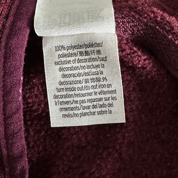 Victoria Secret Fleece Hoodie Large Maroon Full Zip Sweatshirt Loungewear EUC - Picture 6 of 7